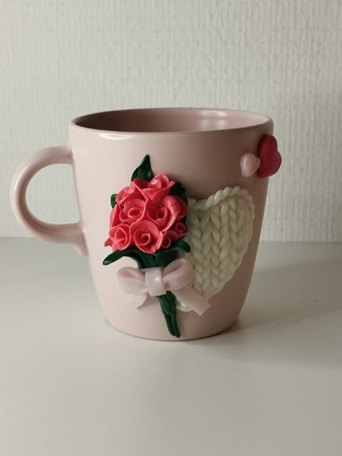 Fait main Mug décoré avec pâte polimaire abr034 - photo numéro 2