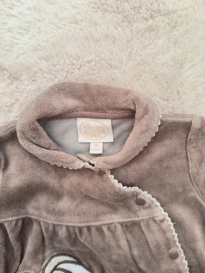 Pyjama grenouillère noukies 3 mois lapin - photo numéro 3