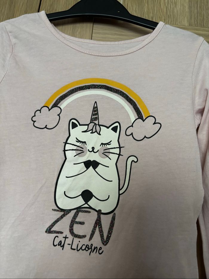 Tee shirt chat licorne GÉMO t.4ans - photo numéro 2