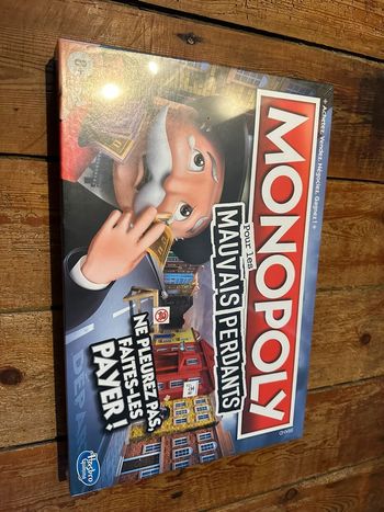 NEUF sous blister Hasbro Monopoly pour les mauvais perdants gagne