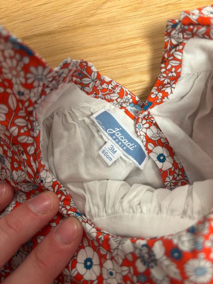 Ensemble fleuri rouge orangé bleu et blanc Jacadi - photo numéro 5