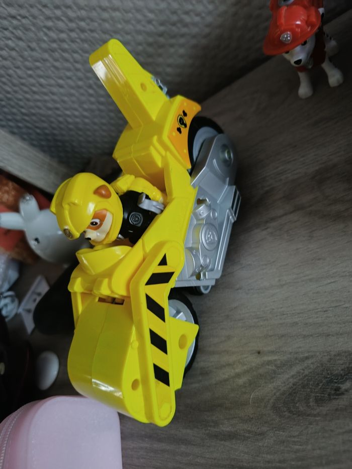 Figurines Pat patrouille Ruben avec moto, Chase avec voiture et Marcus - photo numéro 2