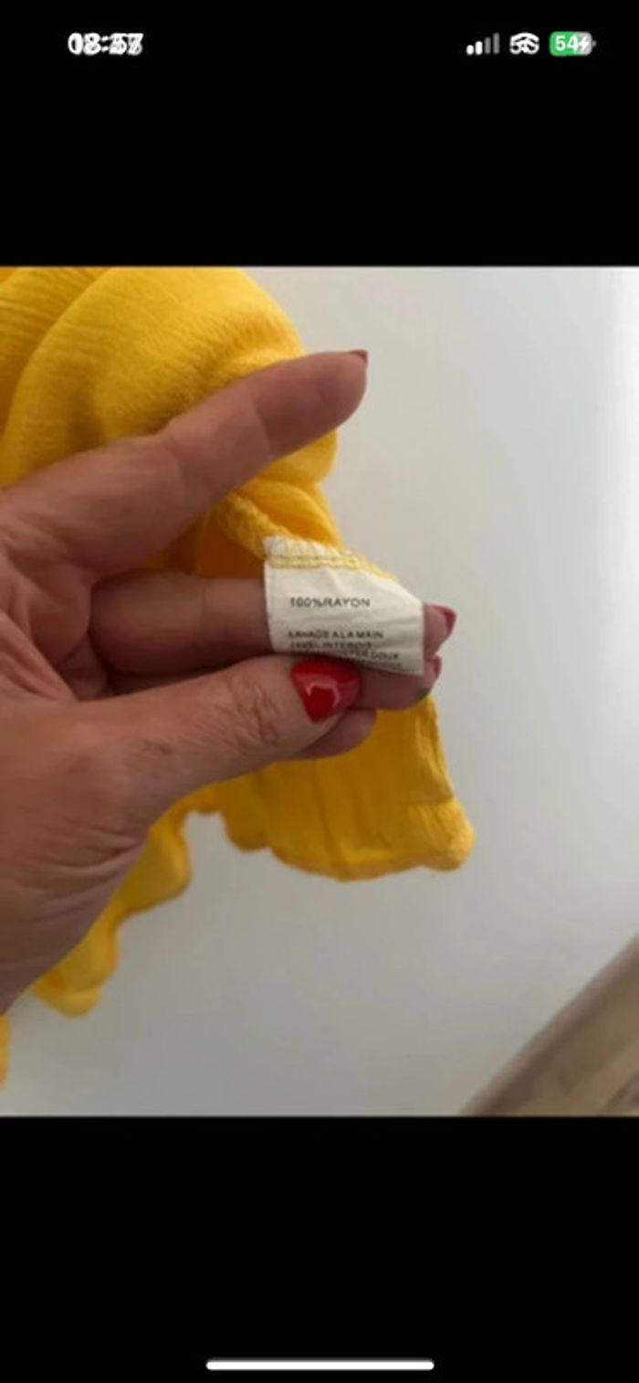 Haut jaune Vintage Dressing - Taille unique en viscose, fluide - photo numéro 4