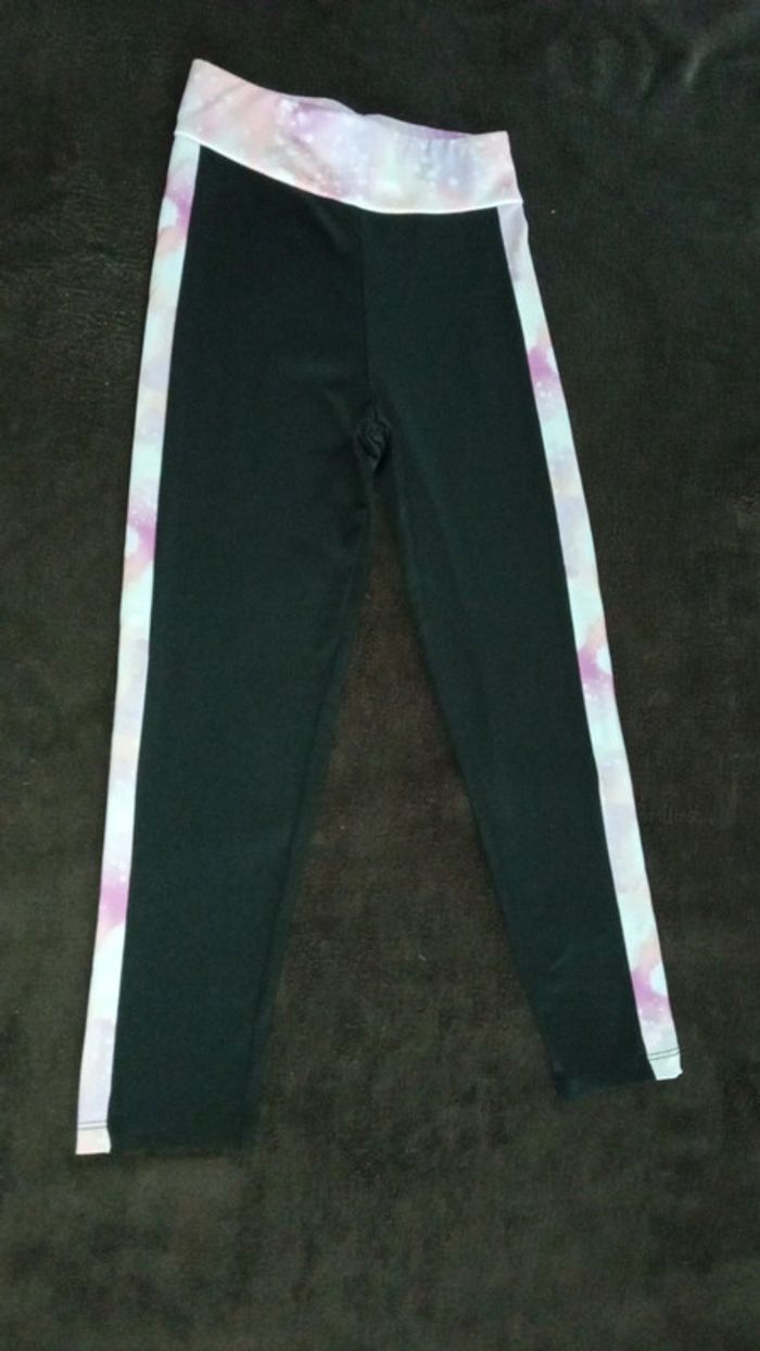 Legging noir avec bandes bariolées 6 ans Tissaia