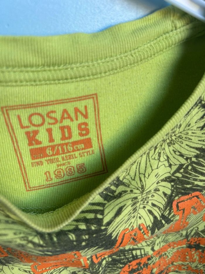 Tee shirt vert motif feuille, 6 ans, losan kids - photo numéro 3