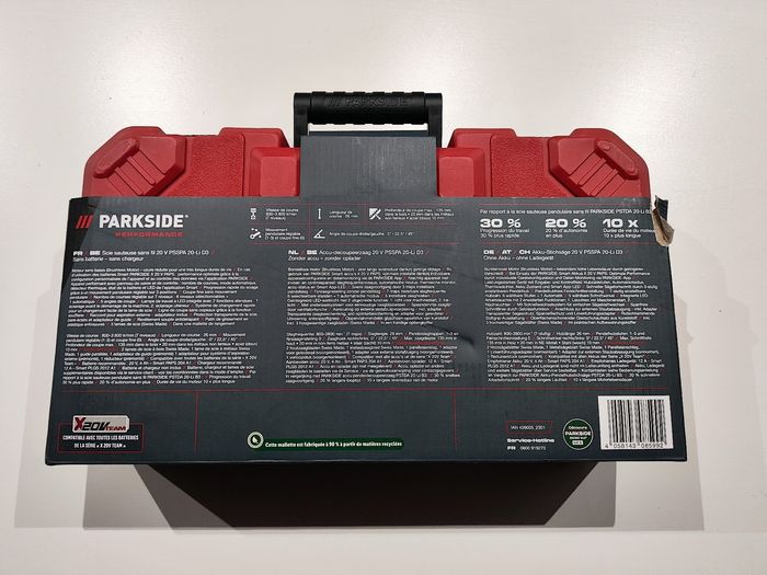 Scie Sauteuse Parkside Performance Neuve PSSPA Snas fil 20V - photo numéro 2