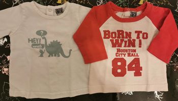lot de 2 t-shirts taille 3 mois