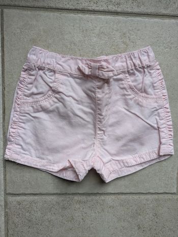 Short rose fille 18 mois