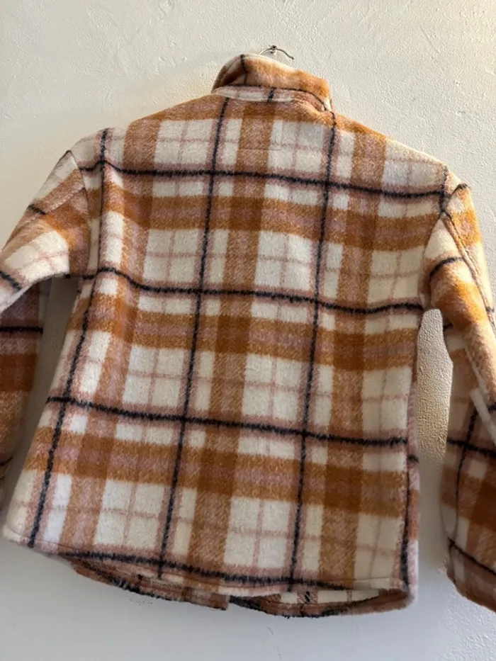 Très belle chemise épaisse rose marron 10 ans - photo numéro 4