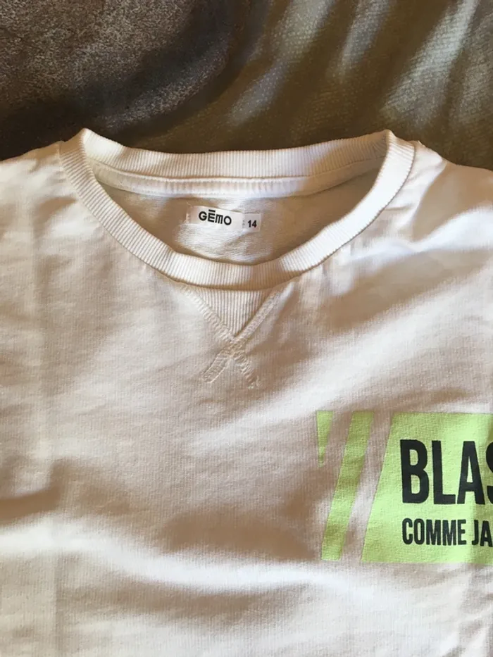 Pull blanc et vert - photo numéro 2