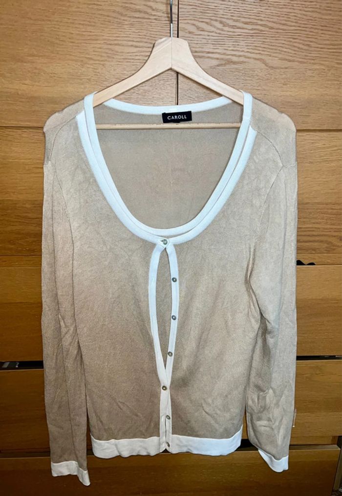 Top gilet manches longues Caroll