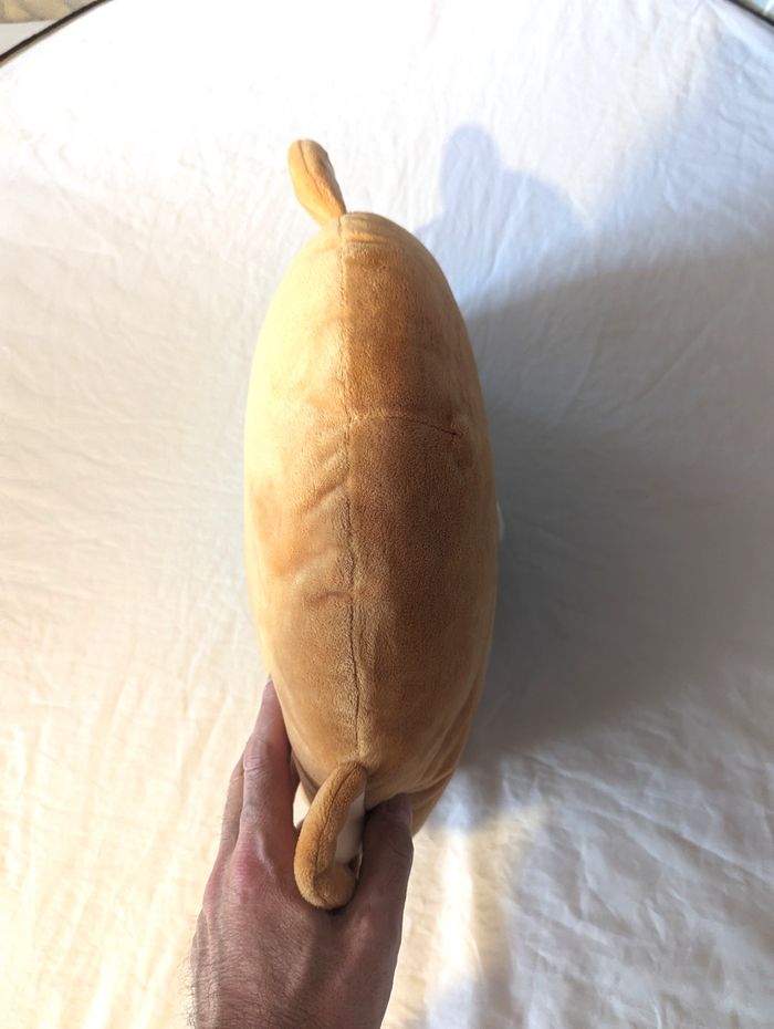 Grosse Tête Hamster Plate Marron Grands Yeux Mains Devant Bouche Animal Peluche Petits Enfants Bébés - photo numéro 5