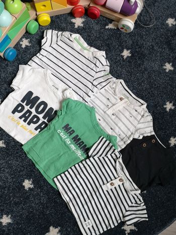 Lot de 6 T-shirt bébé 1 mois