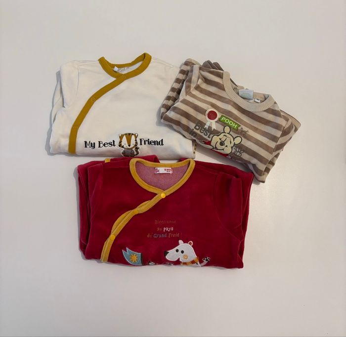 Lot de 3 pyjamas bébé garçon 9-12 mois