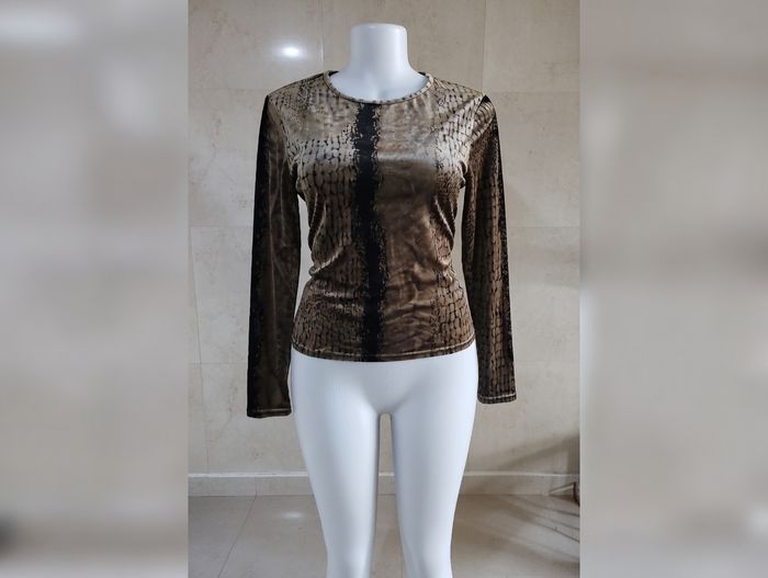 top velours tout doux Taille 34-36 imprimé Neuf