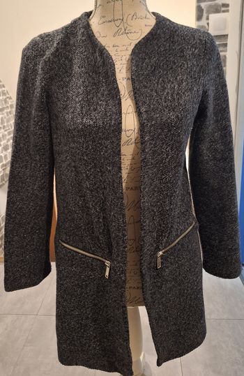 Veste gris chiné sans fermeture Stradivarius