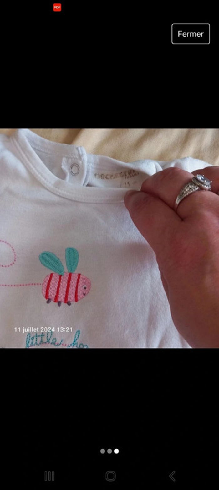 Pyjama bébé fille orchestra 6mois - photo numéro 3