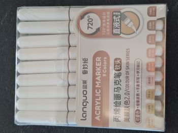 Boîte de 9 feutres acryliques Languo – Colour of Skin Series 2.0