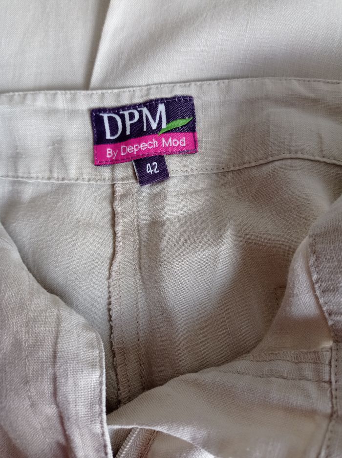 PANTACOURT DPM BY DEPECHE MOD Beige/Crème. - photo numéro 3