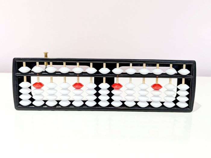 Soroban 13 colonnes noir et blanc