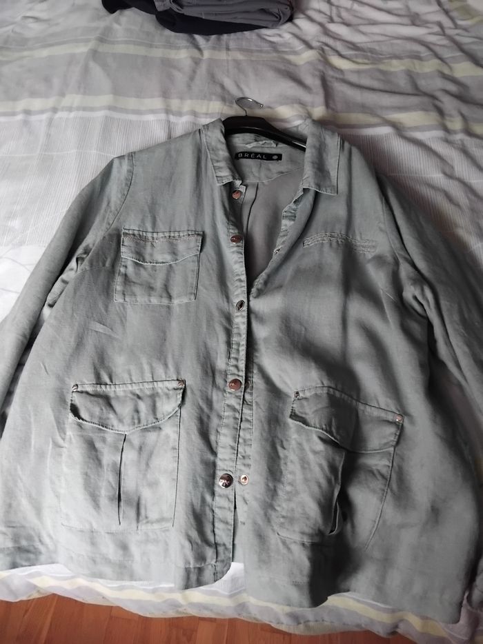 Veste surchemise Bréal 46 en lin