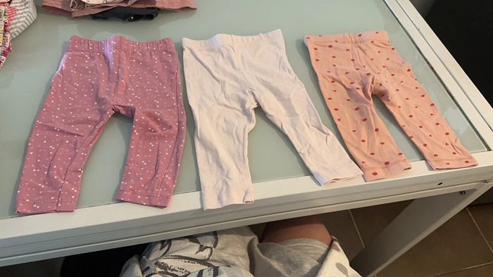 3 leggings bébé fille 6 mois