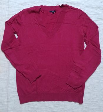 Kiabi pull col V framboise Taille M 38 40