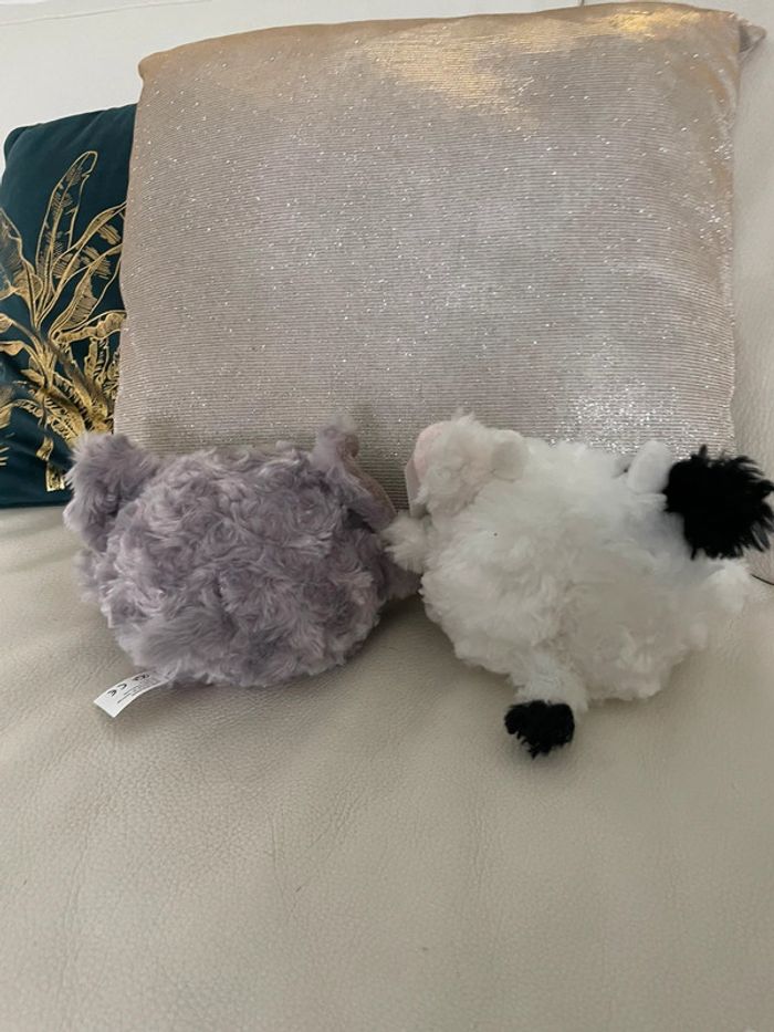 Lot de 2 Peluches Roldan adorables et douces - 1 éléphant et 1 vache – Neuves - photo numéro 2