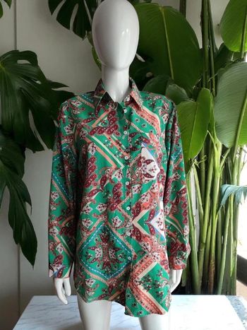 Chemise imprimée multicolore Shein
