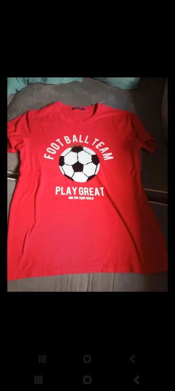 Tee shirt foot ball sequin 14 ans