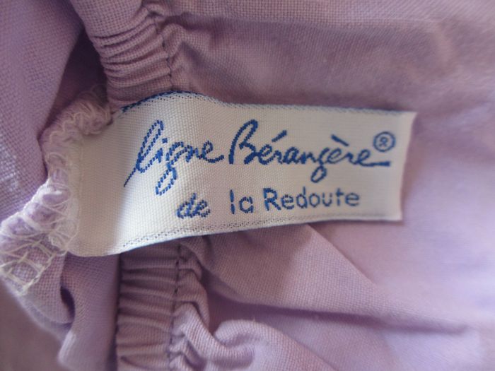 Lot drap housse 70 x 190 cm + drap plat 180 x 260 cm parme - photo numéro 4