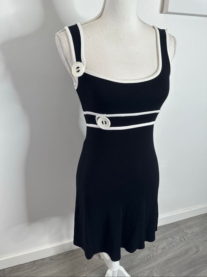 Robe rétro pin-up noire et blanche Vintage T38 M - photo numéro 2