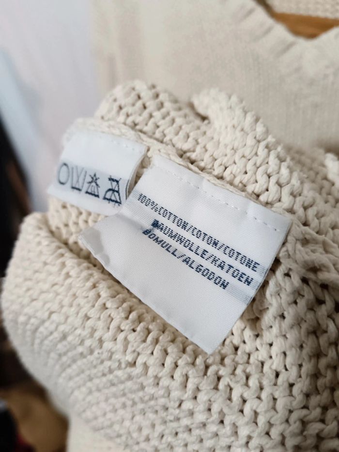 Pull col V Écru | Polo Ralph Lauren | taille M - photo numéro 6