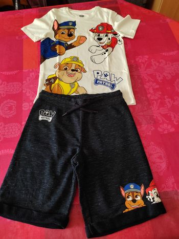 Ensemble tee-shirt + short pat'patrouille