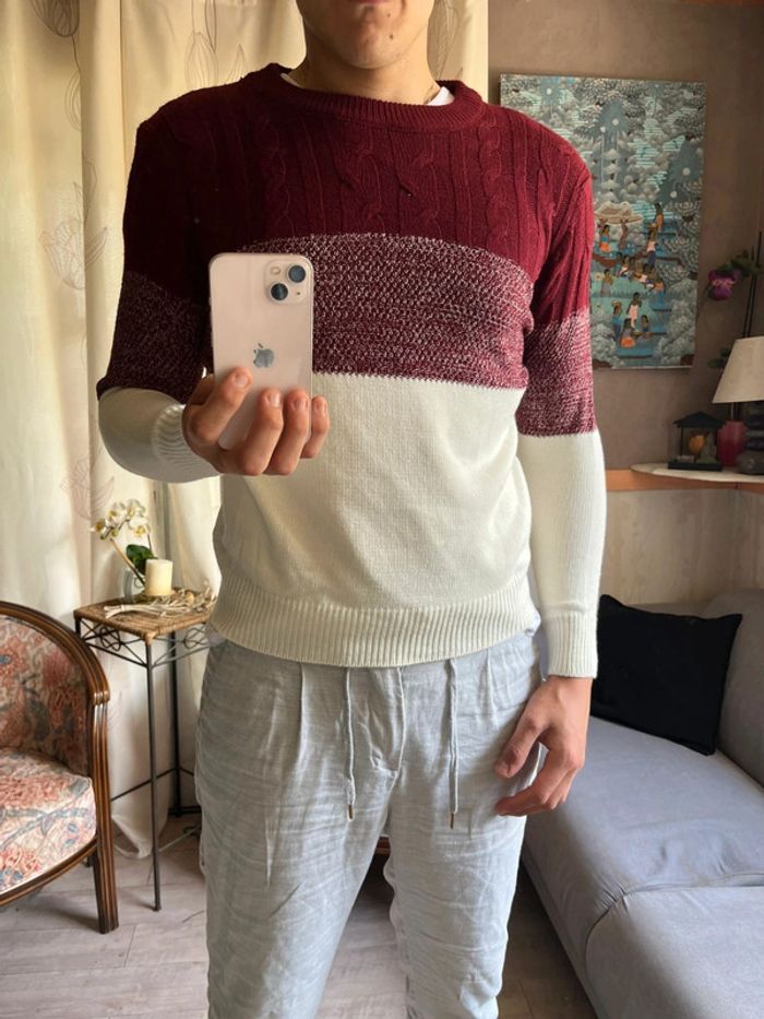 Pull suite en laine coloré, vintage old money chic montagne - photo numéro 3