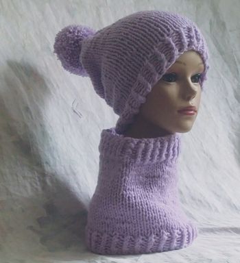 Ensemble bonnet col unisexe