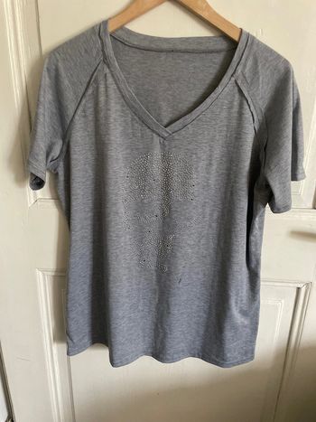 T-shirt strass tête de mort L/XL