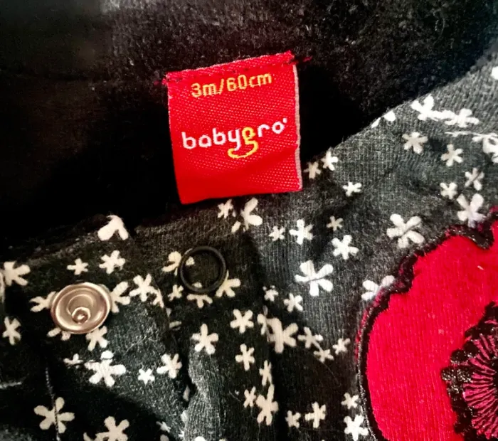 Pyjama velours hiver ouverture devant Babygro taille 3 mois comme neuf - photo numéro 4