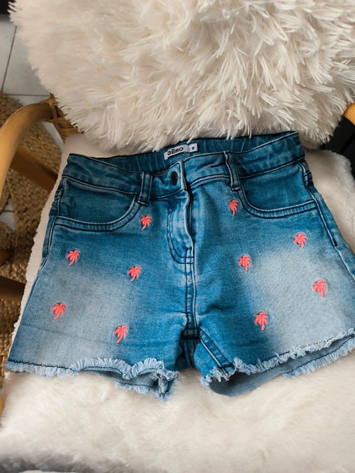 Short jean fille Gémo palmiers - photo numéro 2