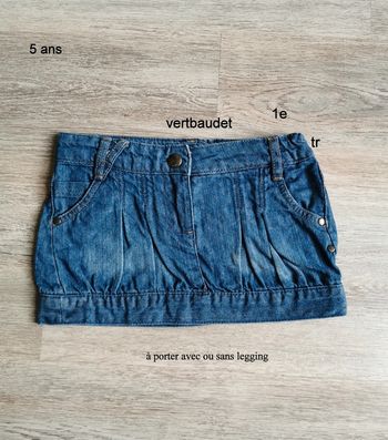 Mini jupe jean vertbaudet