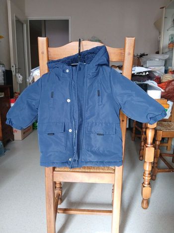Parkas  a capuche bleu nuit 