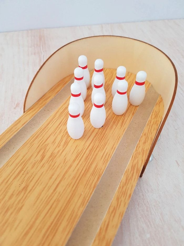 Bowling jeu de quilles miniatures en bois Flying tiger - photo numéro 3