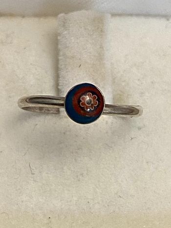 Jolie bague « fleur » en argent massif T. 48 fille neuve