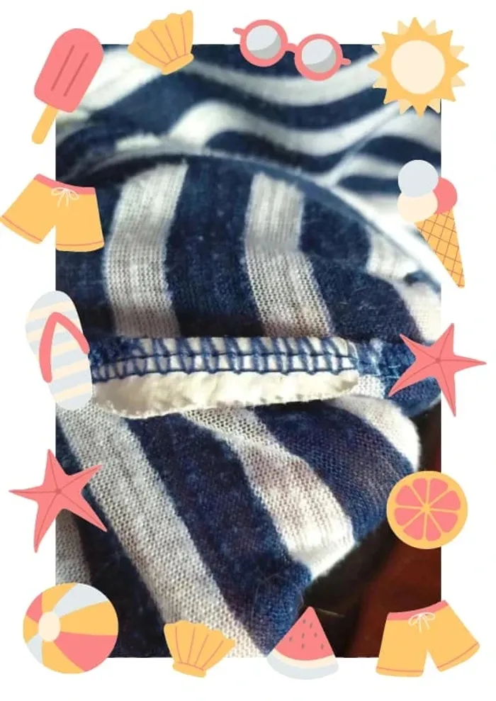 Tee shirt fin marinière à motifs - photo numéro 5