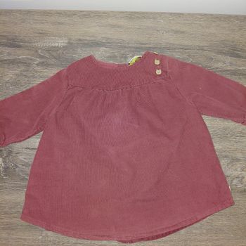 Tape à l'œil- robe velours milleraies 6 mois