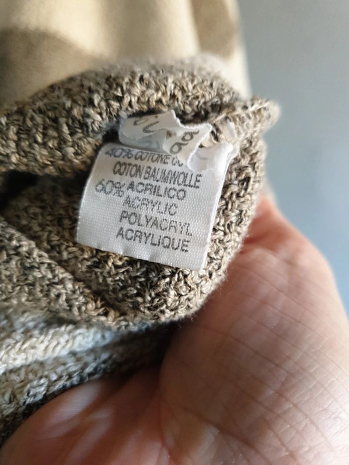 Pull homme beige/gris - photo numéro 4