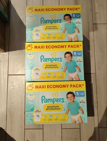 3 cartons couche Pampers taille 5