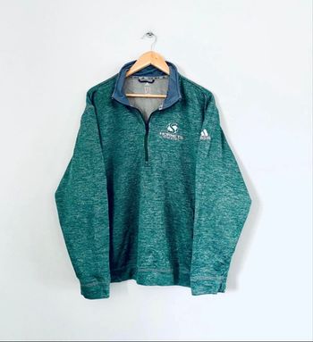 Très jolie maillot sweat col zip intérieur fine polaire climawarm entraînement vintage rétro ancien Adidas Hornets basket 🏀 basketball logo brodé 🧵