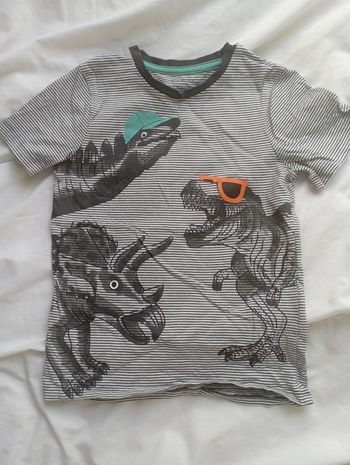 Tee shirt manches courtes gris dinosaures palomino 6 ans neuf 3€