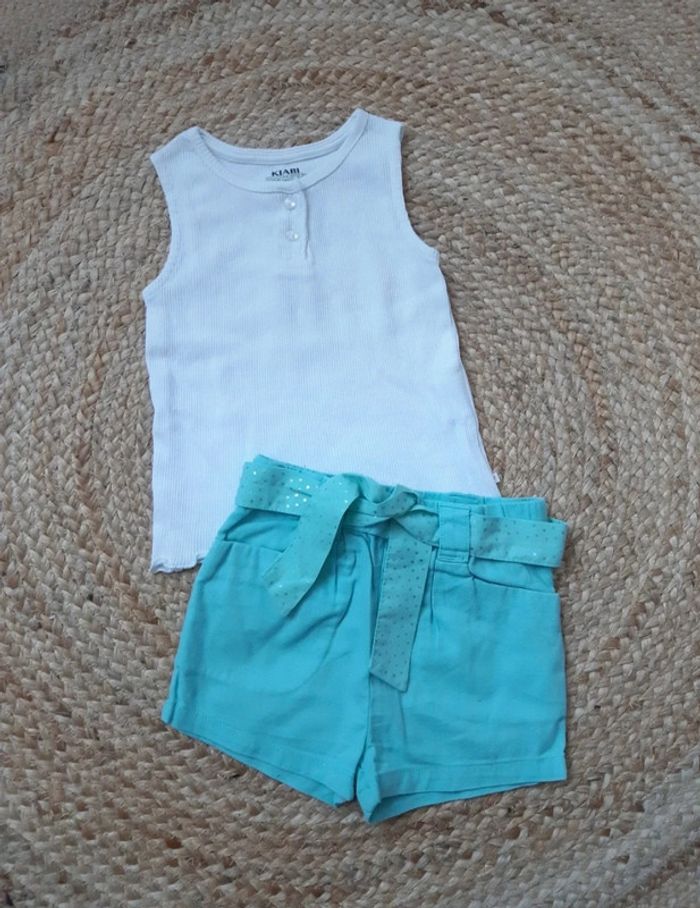 Ensemble débardeur blanc et short